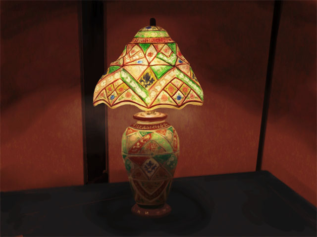 陶器のランプ