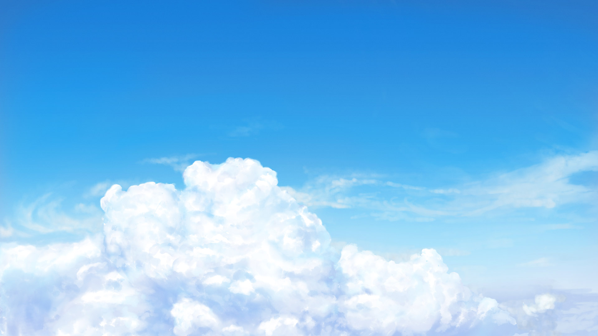 【フリー背景素材】　青空と雲