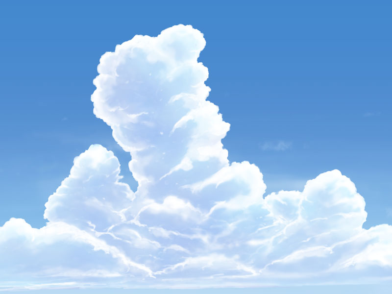 【フリー背景素材】　入道雲