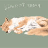 眠り狐描きかけ